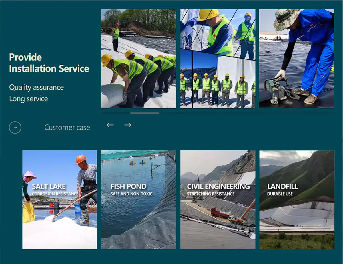 Pelapik kolam HDPE geomembrane bahan mentah tulen membran tak telap digunakan untuk kalis air kolam landskap Pelapik kolam HDPE geomembrane bahan mentah tulen membran tak telap digunakan untuk kalis air kolam landskap