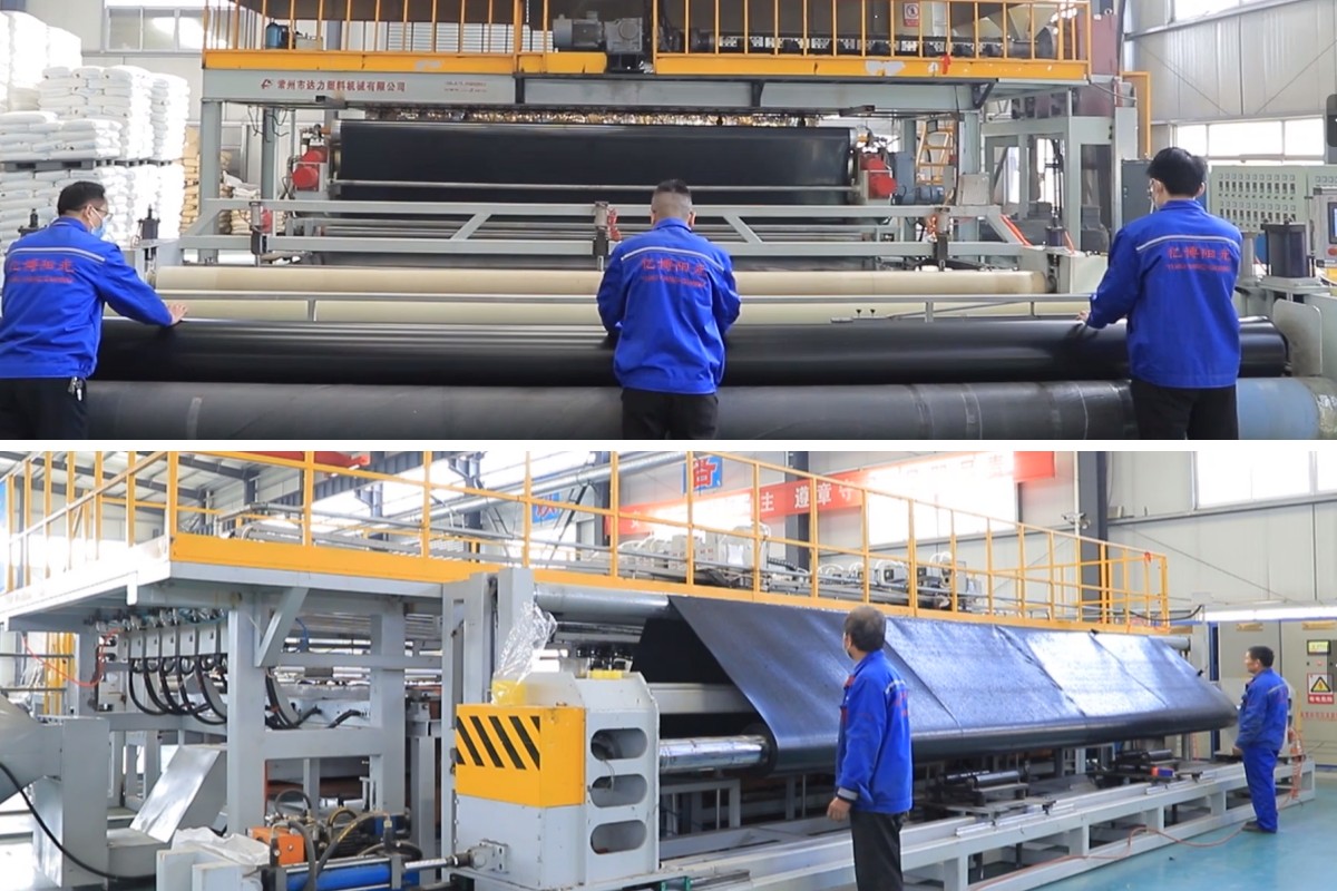 Текстурированная геомембрана HDPE для свалок