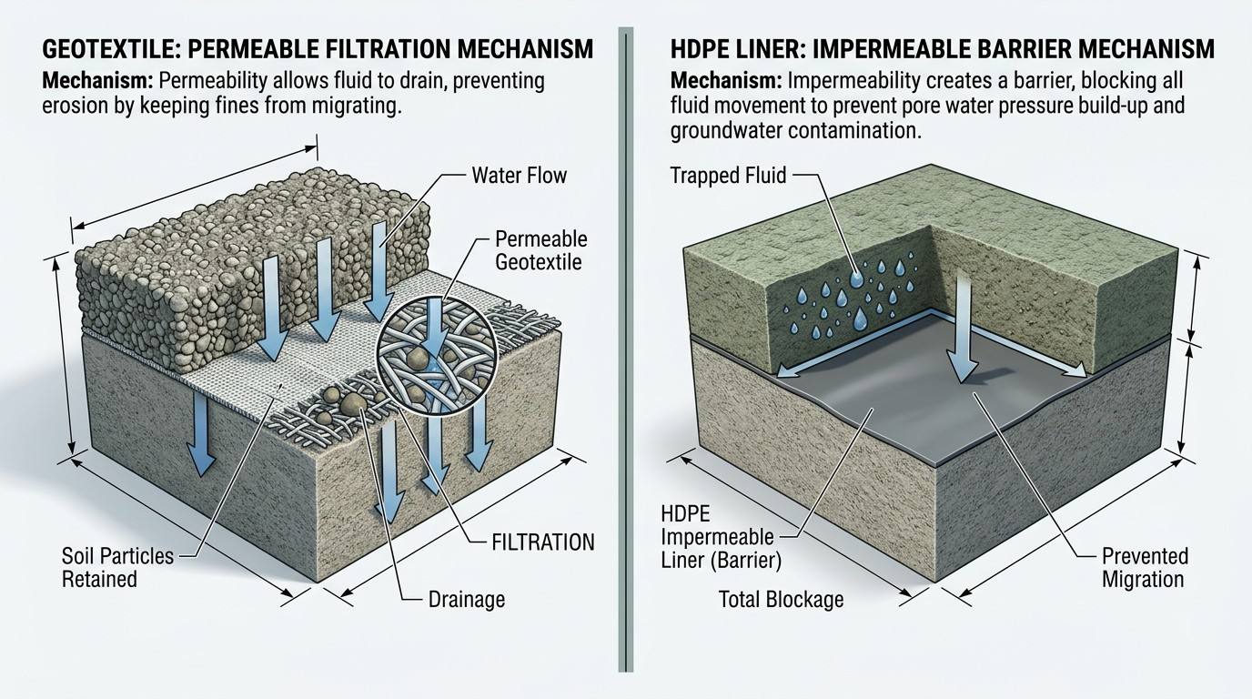 لوح غشاء أرضي HDPE